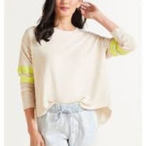 Sundry for Evereve Neon Varsity Trapeze Sweatshirt
